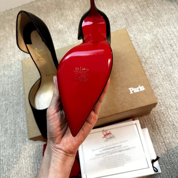 Christian Louboutin Iriza Black Heel Pumps - Picture 10 of 14
